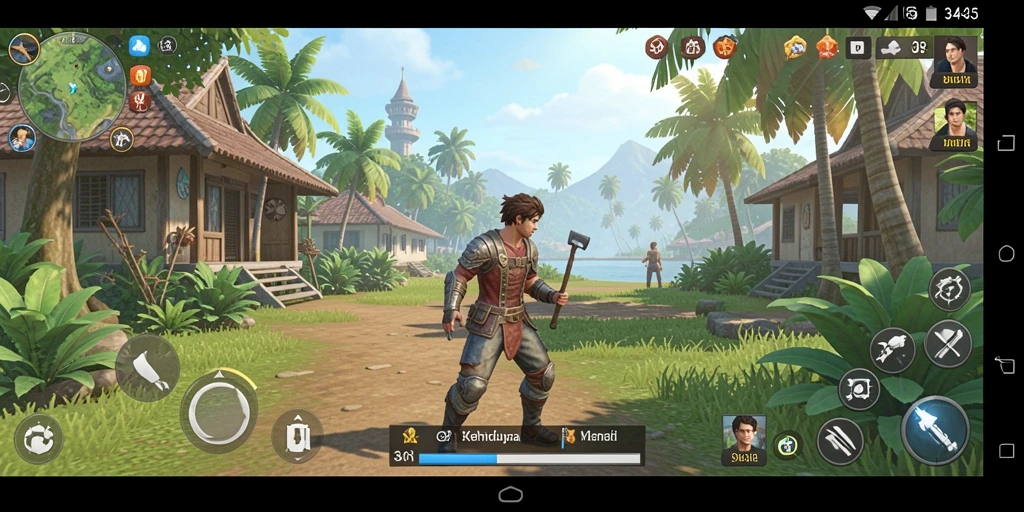 Tampilan gameplay <strong>34R</strong> yang menarik dengan berbagai aktivitas sehari-hari.