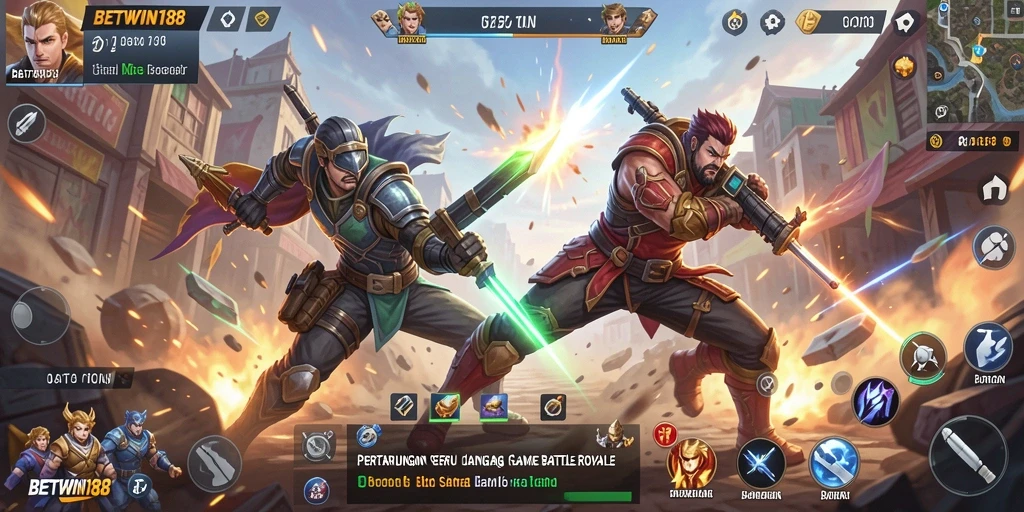 Screenshot gameplay <strong>BETWIN188</strong> yang menampilkan aksi pertarungan seru.