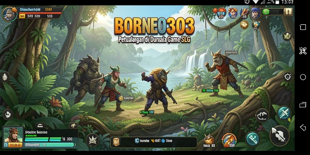 Tangkapan layar gameplay Borneo303 menampilkan strategi dan pertempuran yang mendebarkan.