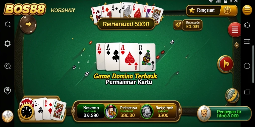 Tampilan menarik gameplay Domino di BOS88.