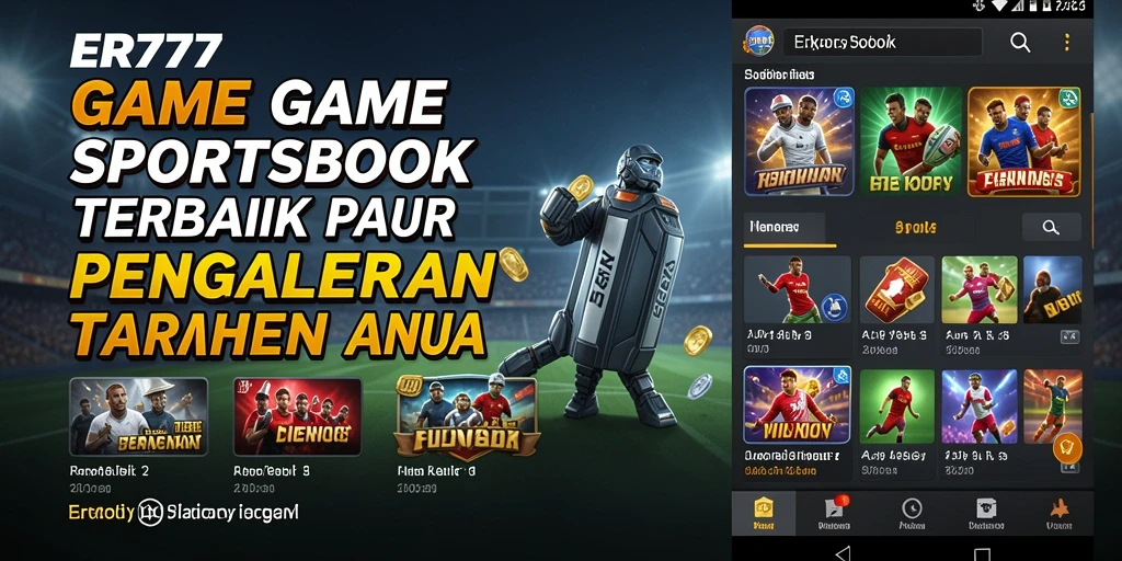 Screenshot gameplay ER777 yang menampilkan pengalaman taruhan Sportsbook.