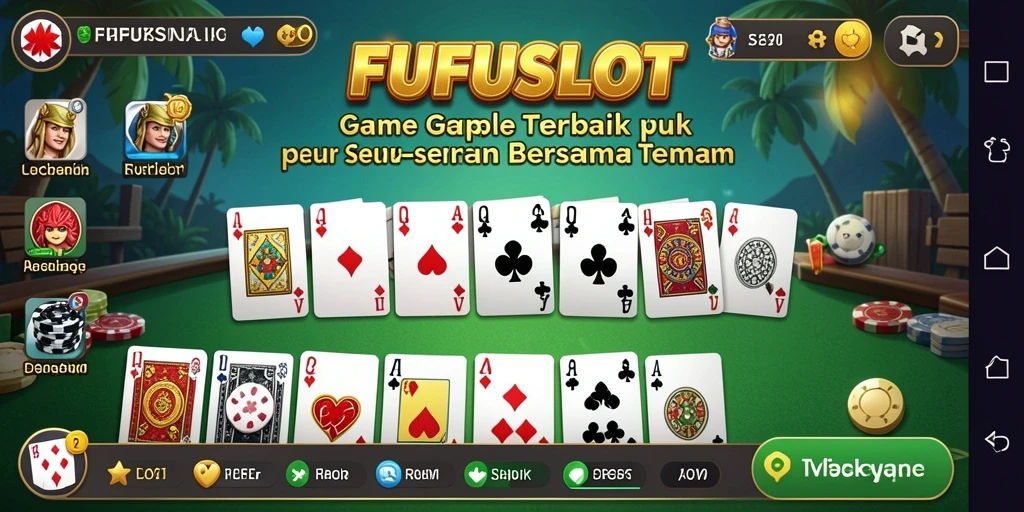 Screenshot gameplay FUFUSLOT dengan suasana permainan Gaple yang seru.