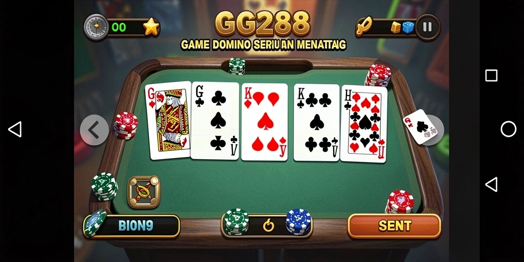 Screenshot gameplay GG288 yang menampilkan serunya permainan Domino.