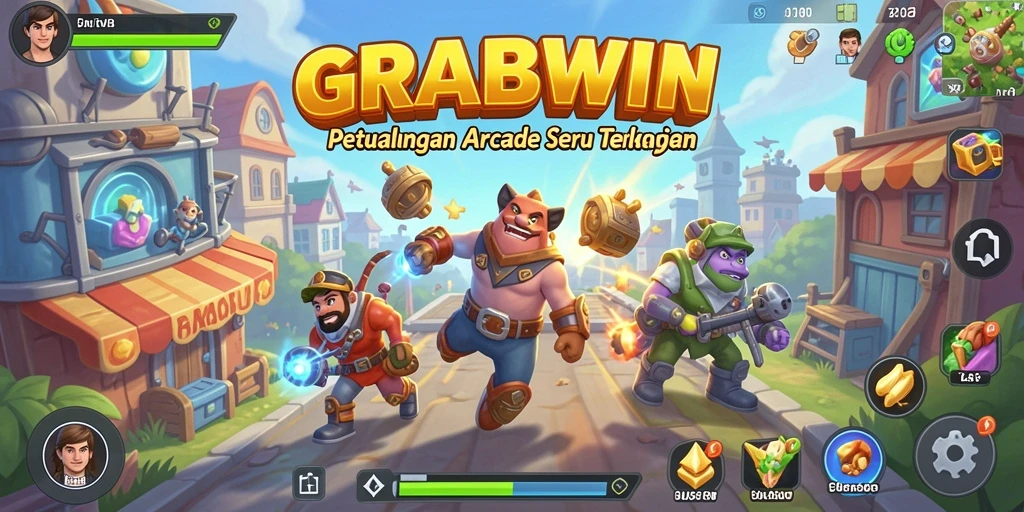 Tampilan gameplay seru dan menantang dari GRABWIN.