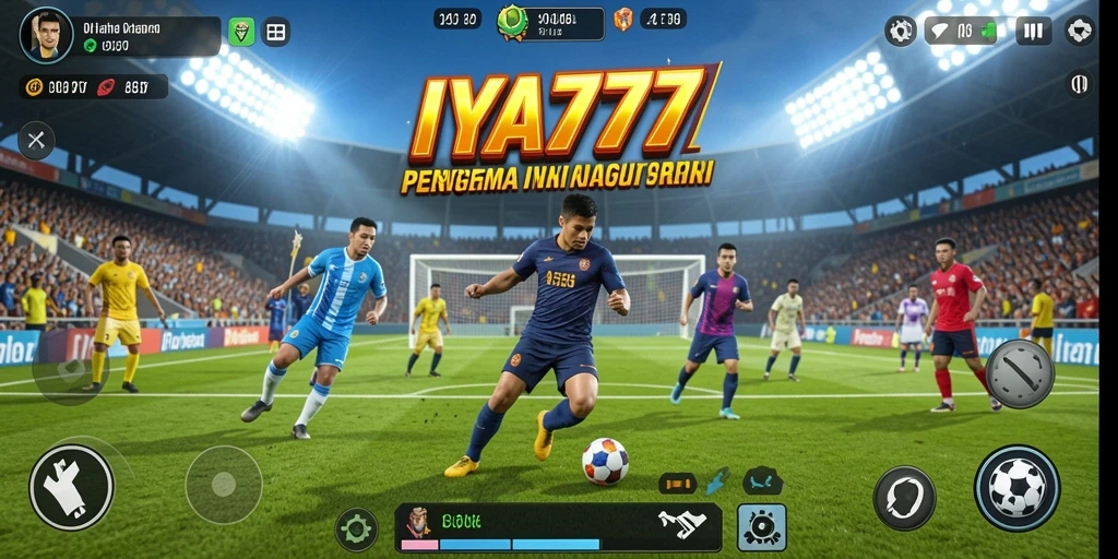 Screenshot menunjukkan momen aksi seru dalam permainan olahraga IYA777.