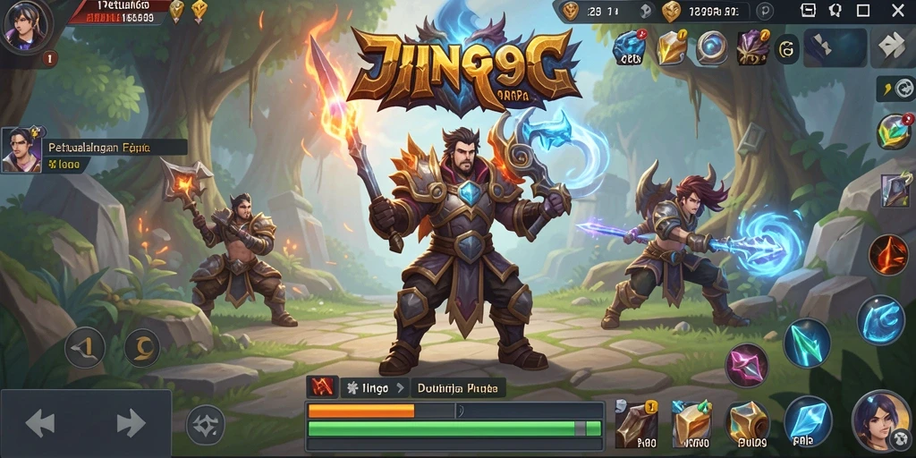 Screenshot utama JIN69 menampilkan aksi pertarungan yang mendebarkan dalam game ARPG.
