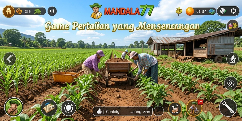 Tampilan menarik dari gameplay pertanian seru MANDALA77.