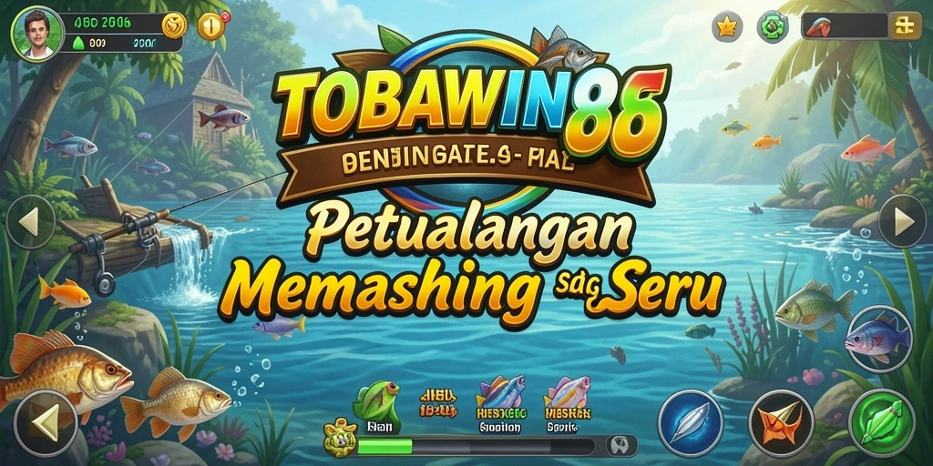 Tampilan warna-warni dan seru saat menangkap ikan di TOBAWIN88.