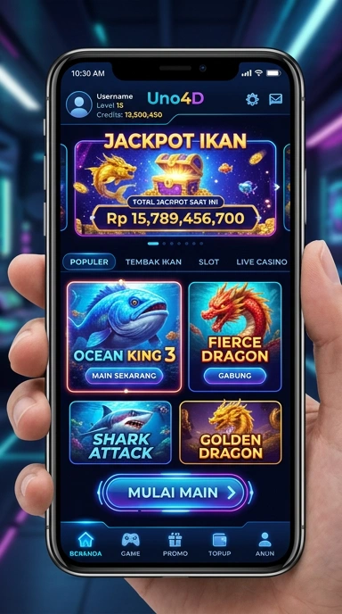 Screenshot kategori aplikasi terpopuler di uno4d.